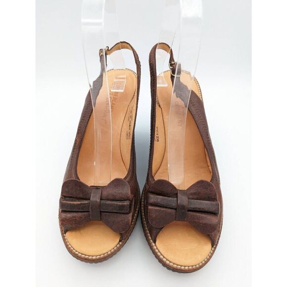 Timberland boot company Marge peep toe slingback wedged sandals size 7 - Picture 1 of 8